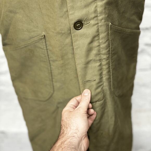 True Vintage US Navy Deck Bib Overalls Size Medium WWII Korean War Era 40s USN - Picture 4 of 16